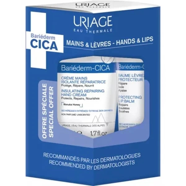 Uriage Bariederm Cica Creme Maos + Bálsamo Labial