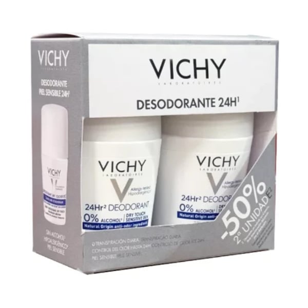 Vichy Deo Roll On T Seco 24H 50Ml - 50% 2Un