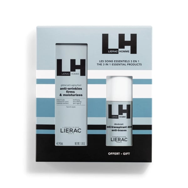 Lierac Homme Coffret Fluído Antienvelhecimento Global 50 ml + Desodorizante 50ml