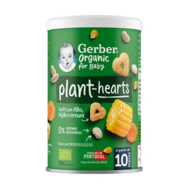 Gerber Org Puffs Milh/Feij/Cen 35G 10M+