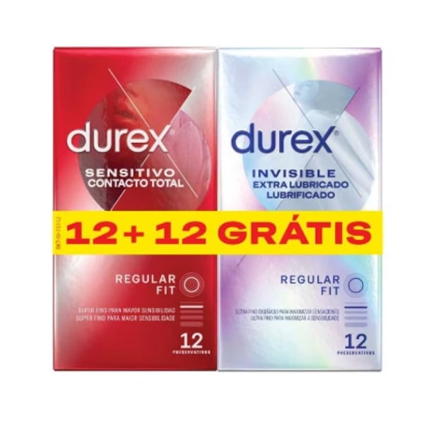 Durex Invis Extr Lub+Sens Cont Tot12+12