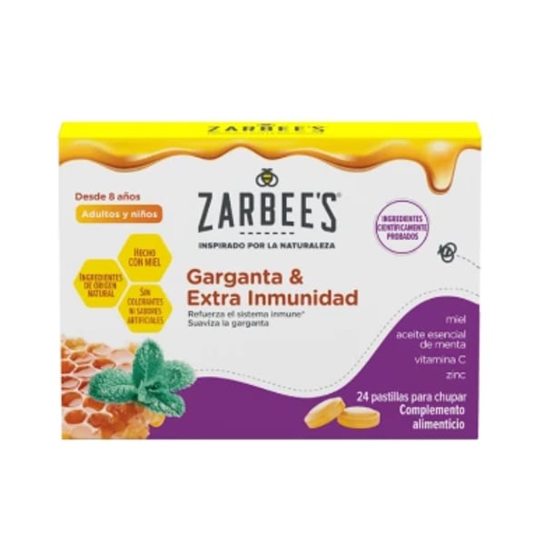 Zarbee's Garganta e Extra Imunidade 24 pastilhas