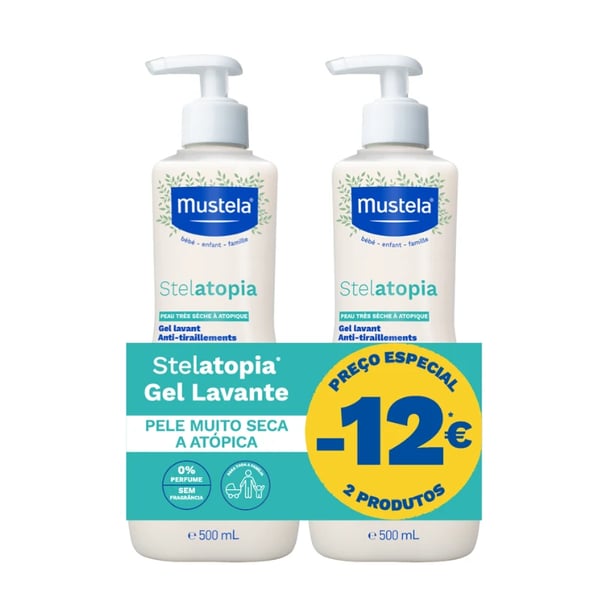 Mustela Pack Stelatopia Gel Lavante 500 ml Duo -12 euros