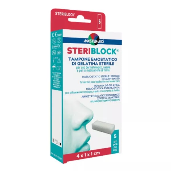 Master-Aid Steriblock Esponja Hemostática X5