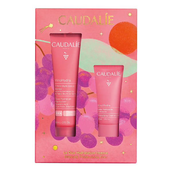Caudalie VinoHydra Creme Hidratação Intensa 60 ml + Gel Limpeza Hidratante 30 ml