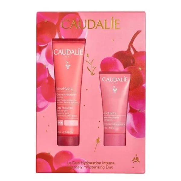 Caudalie VinoHydra Creme Hidratação Intensa 60 ml + Gel Limpeza Hidratante 30 ml