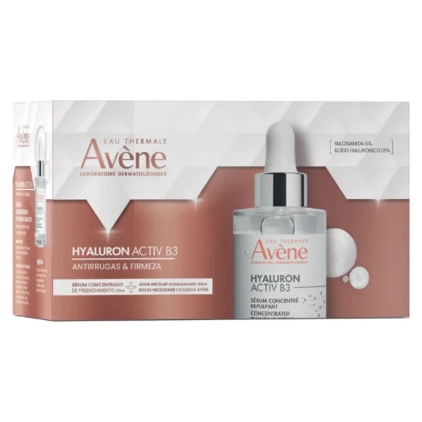 Avene Hyaluron Serum Kit Natal 25 (Hyaluron B3 serum + Ag. desmaq + Necessaire)