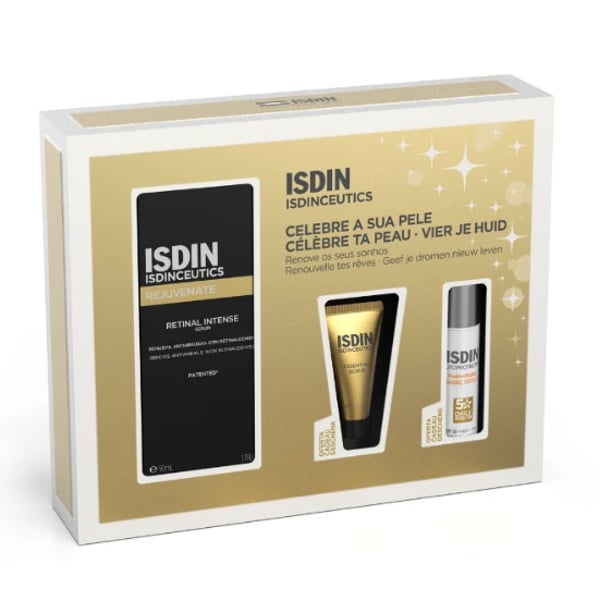 Isdinceut Pack Renovating Rout Natal 25 ( Sérum Retinal Intense 50ml + Essential Scrub 15g + Fusion Water Magic Repair 10ml)