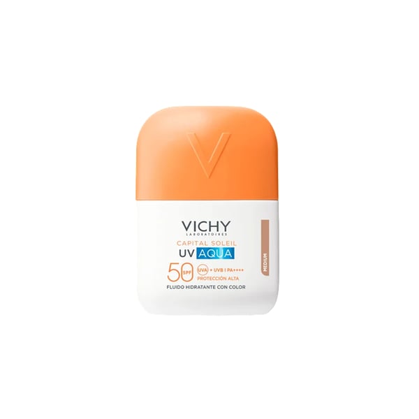 Vichy Capital Solei UV Aqua <mark>Fluído</mark> Cor Tom Médio <mark>SPF</mark>50 50 ml