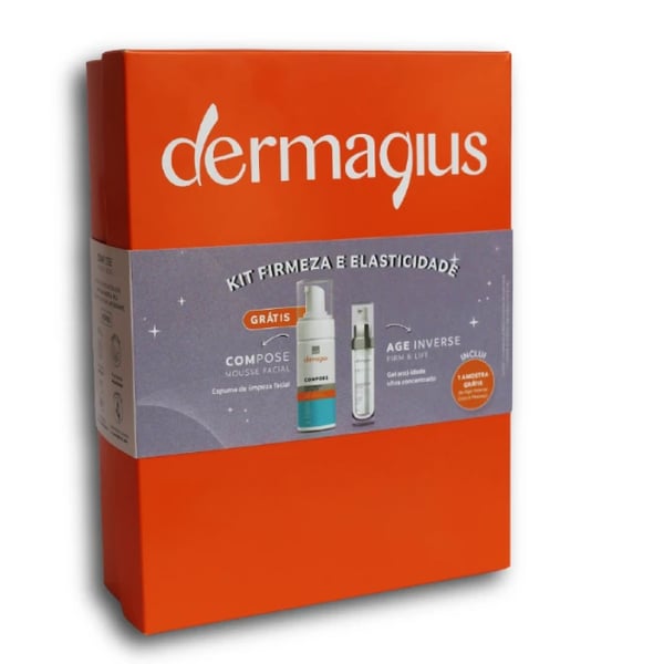 Dermagius Coffret Firmeza Elasticidade (Compose Sabonete Mousse Facial 150ml + Age Inverse Firm&Lift Gel 30gr)
