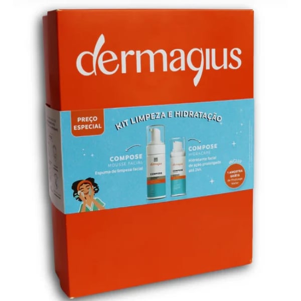 Dermagius Coffret Limpeza Hidratação (Espum. Limp Compos. 150ml + Compose Hidracare 30g)
