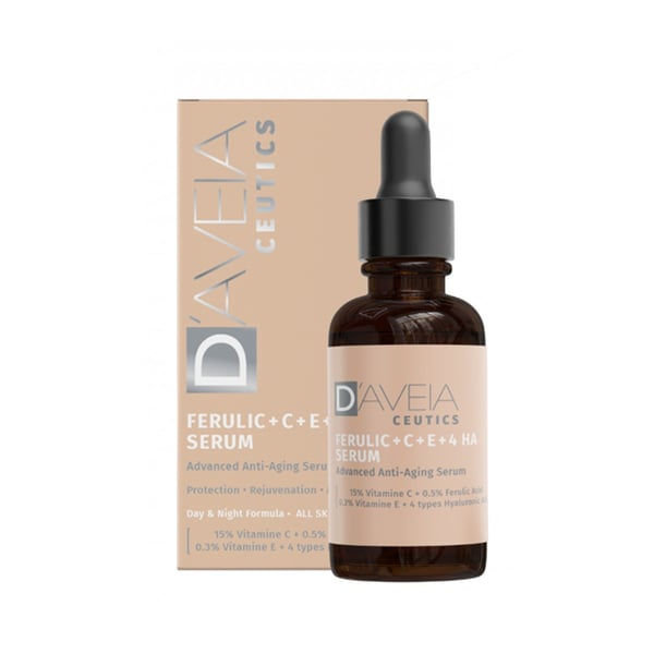 D' Aveia Ceutics <mark>F</mark>erulic + C + E + 4 HA Sérum 25ml