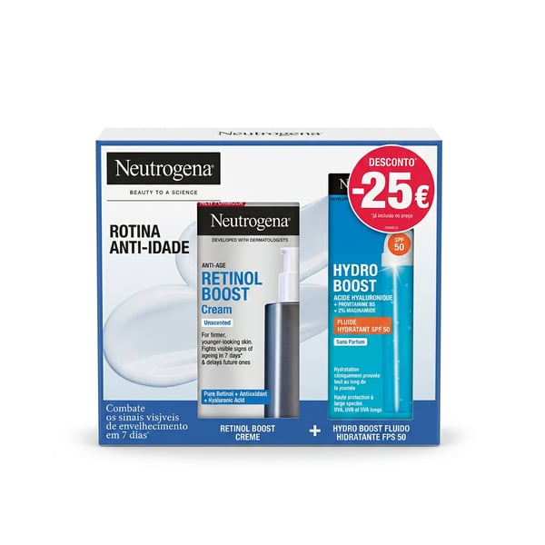 Neutrogena Retinol Boost Creme + Hydro Boost Fluído Desconto -25€