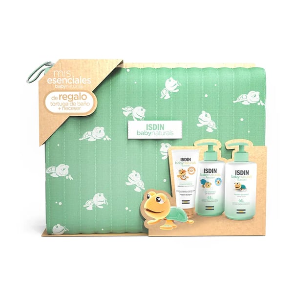 Isdin Baby Naturals Gel Champô 400 ml + Loção corporal 400 ml + Pomada Zinco 100 ml + Oferta Necessaire