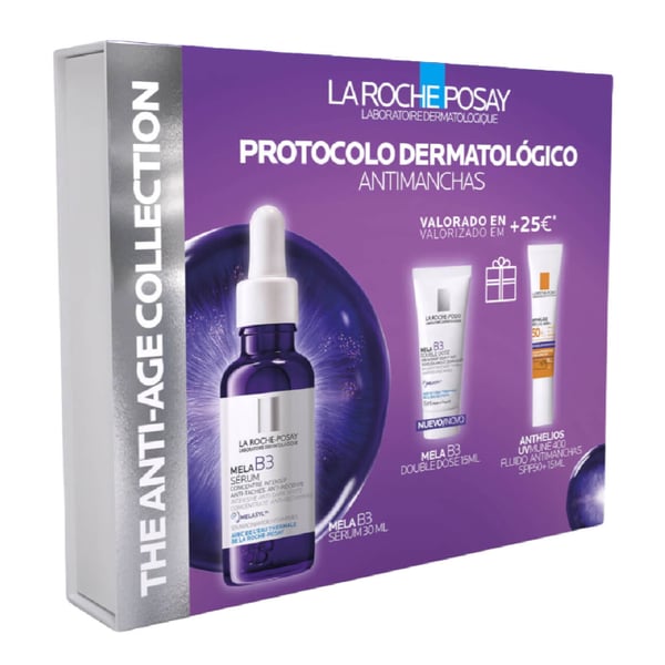 La Roche Posay Coffret Mela B3 Sérum 30 ml + Oferta Mela B3 Double Dose 15 ml + Oferta Anthelios UVMUNE 400 15 ml