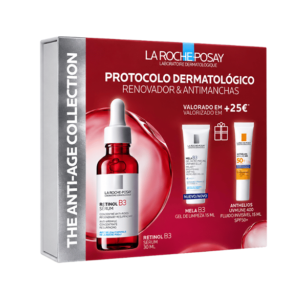 LRPosay Retinol B3 Serum Coffret Xmas26 Oferta Mela B3 15ml + Anthelios UVMUNE 400 15 ml