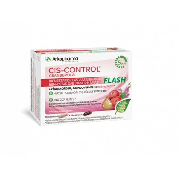 Cis-Control Cranberola Flash Cápsulas 20 unidades