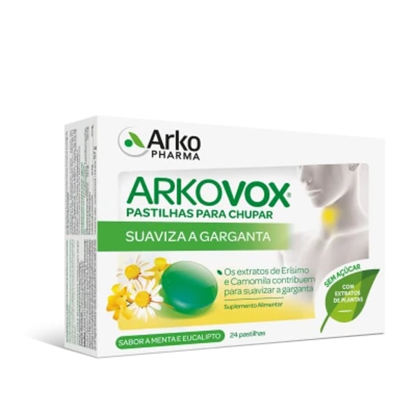 Arkovox Menta Eucalipto 24 pastilhas