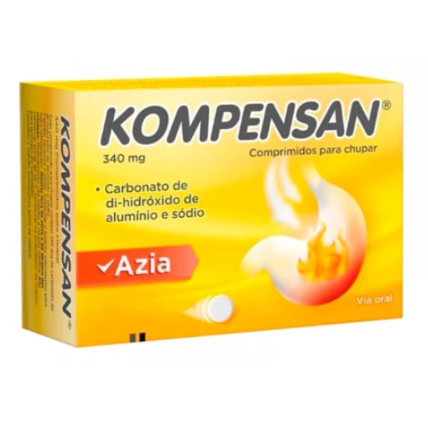 Kompensan 340 mg x 20 Comprimidos Mastigáveis