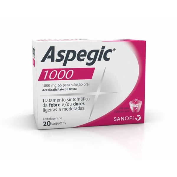 Aspegic 1000, 1800 mg 20 Saquetas Pó Solução Oral