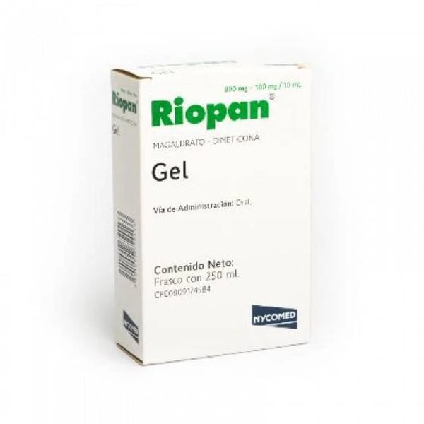Riopan, 800 mg/10 mL gel oral 50 saquetas 
