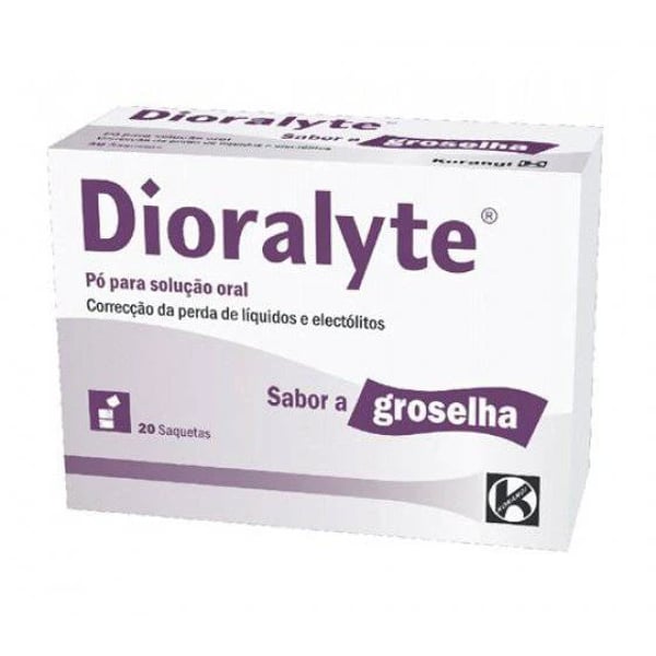 Dioralyte (Sabor Groselha) x 20  Saquetas Pó Solução Oral