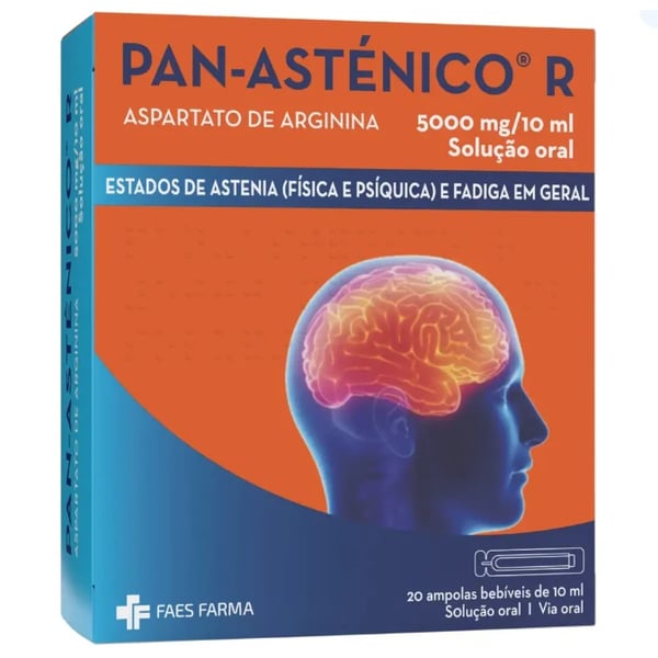 Pan-asténico R 5000 mg/10 ml x 20 Ampolas Bebíveis